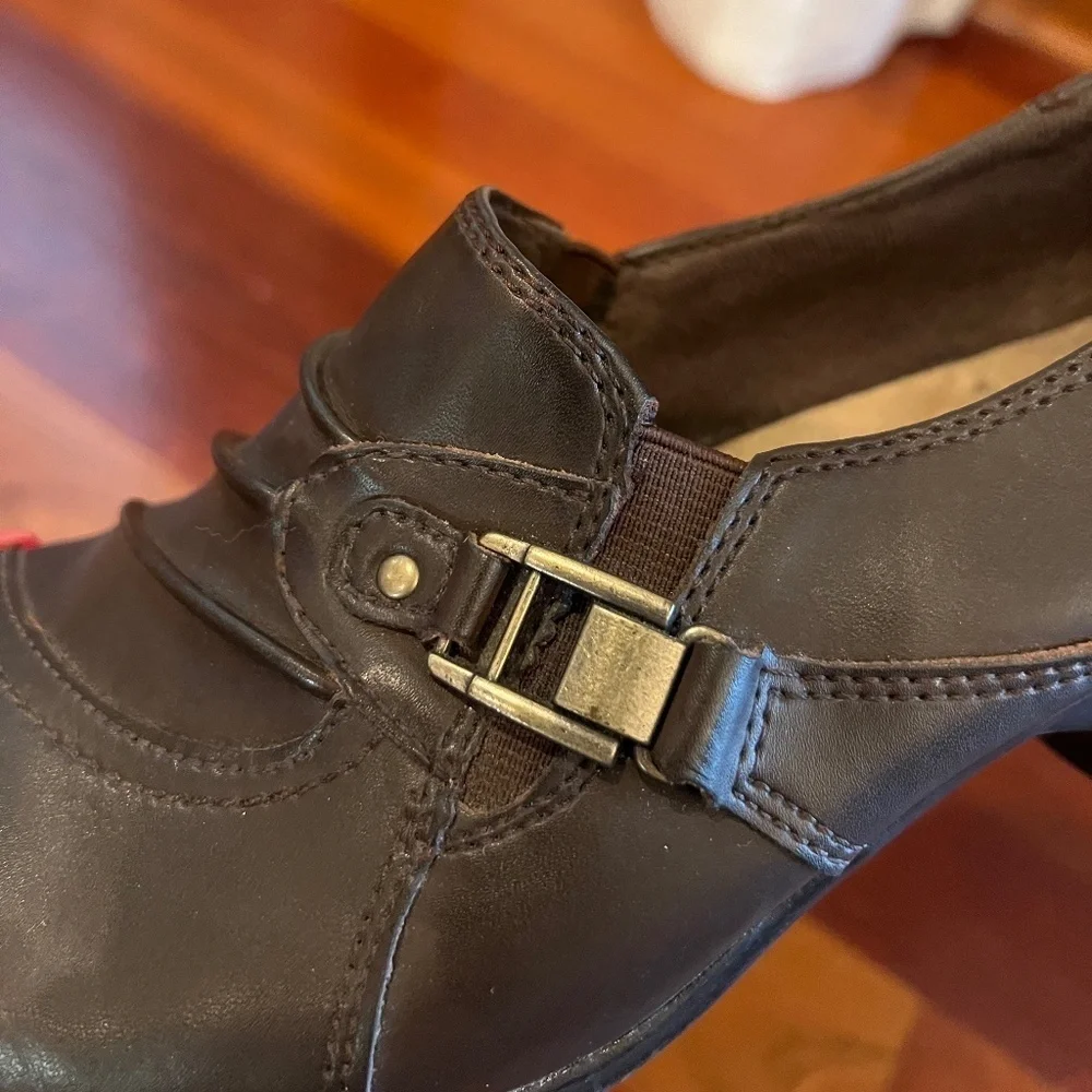 Michel M. Brown Handcrafted Leather Comfort Durable Shoes, Size 9